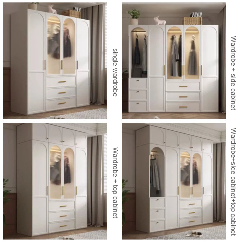 Durable bedroom cabinet set