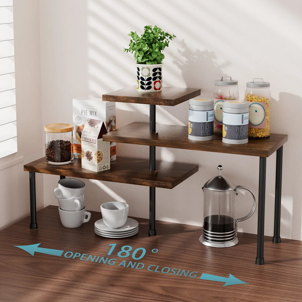 3 Tier Moveable Corner Shelf Organizer