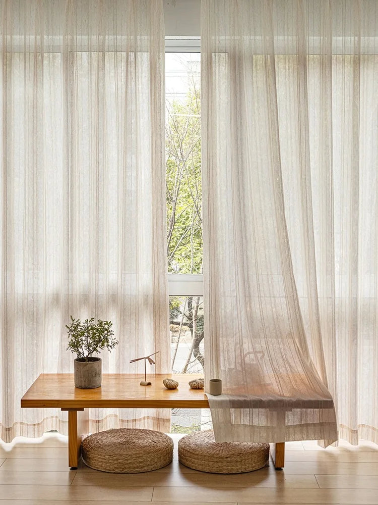 Japanese custom size Linear stripes curtains