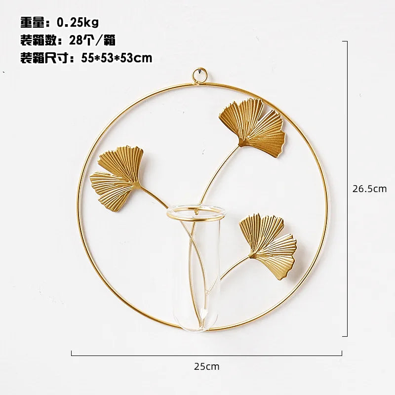 Iron Vases Wall Art: Creative Hydroponic Flower Decor