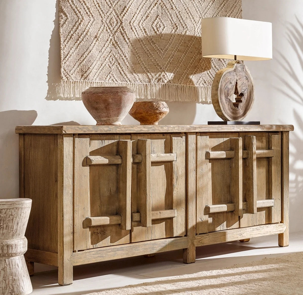 American Vintage Solid Wood Living Room Storage
