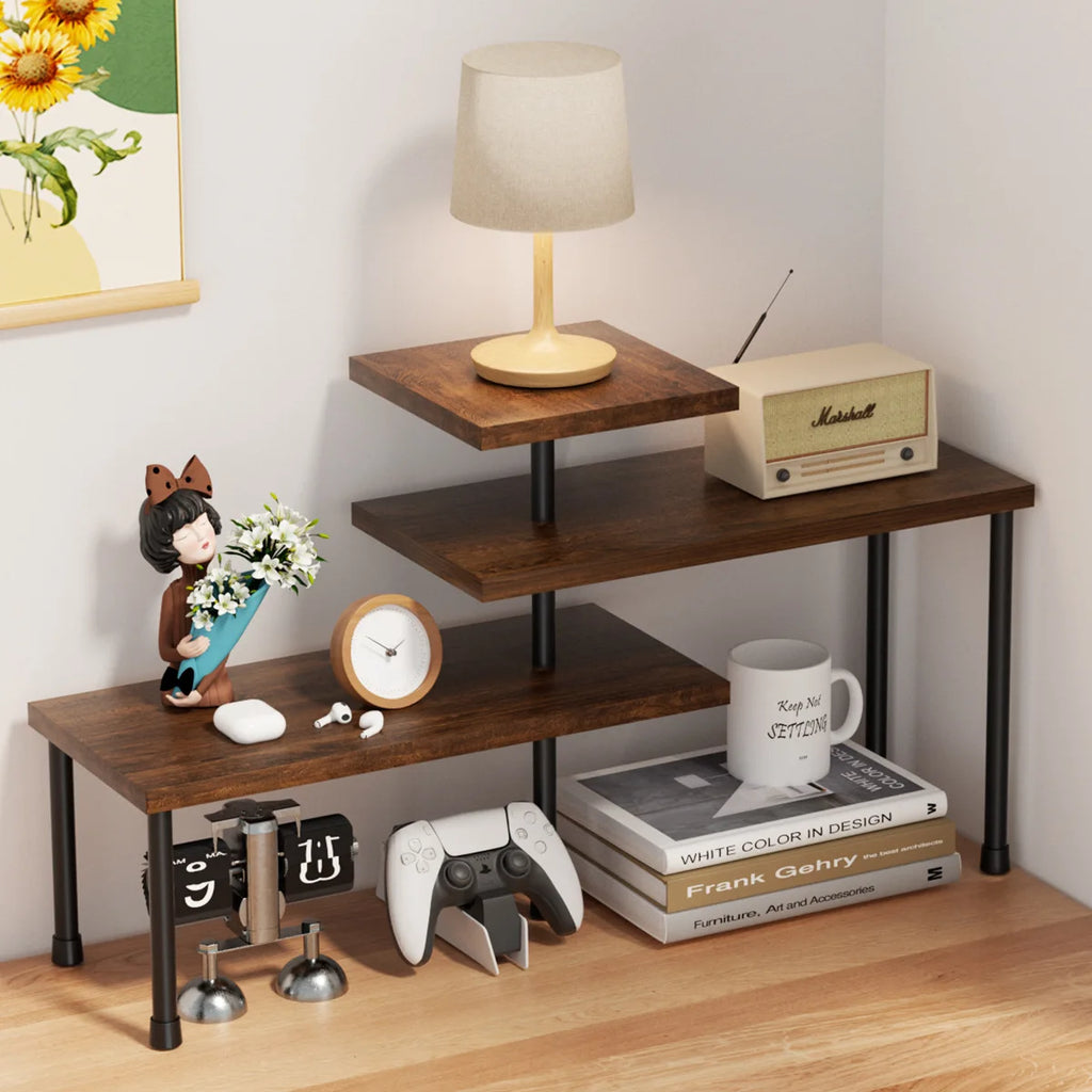 3 Tier Moveable Corner Shelf Organizer