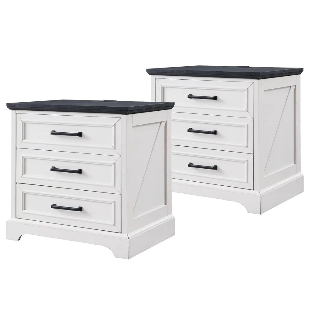 Farmhouse Nightstands Set
