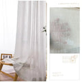 Custom Size White Tulle Beige Linen Look Sheer Curtians