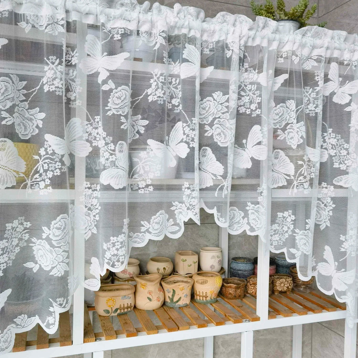 1pc Lace Bird Short Curtians