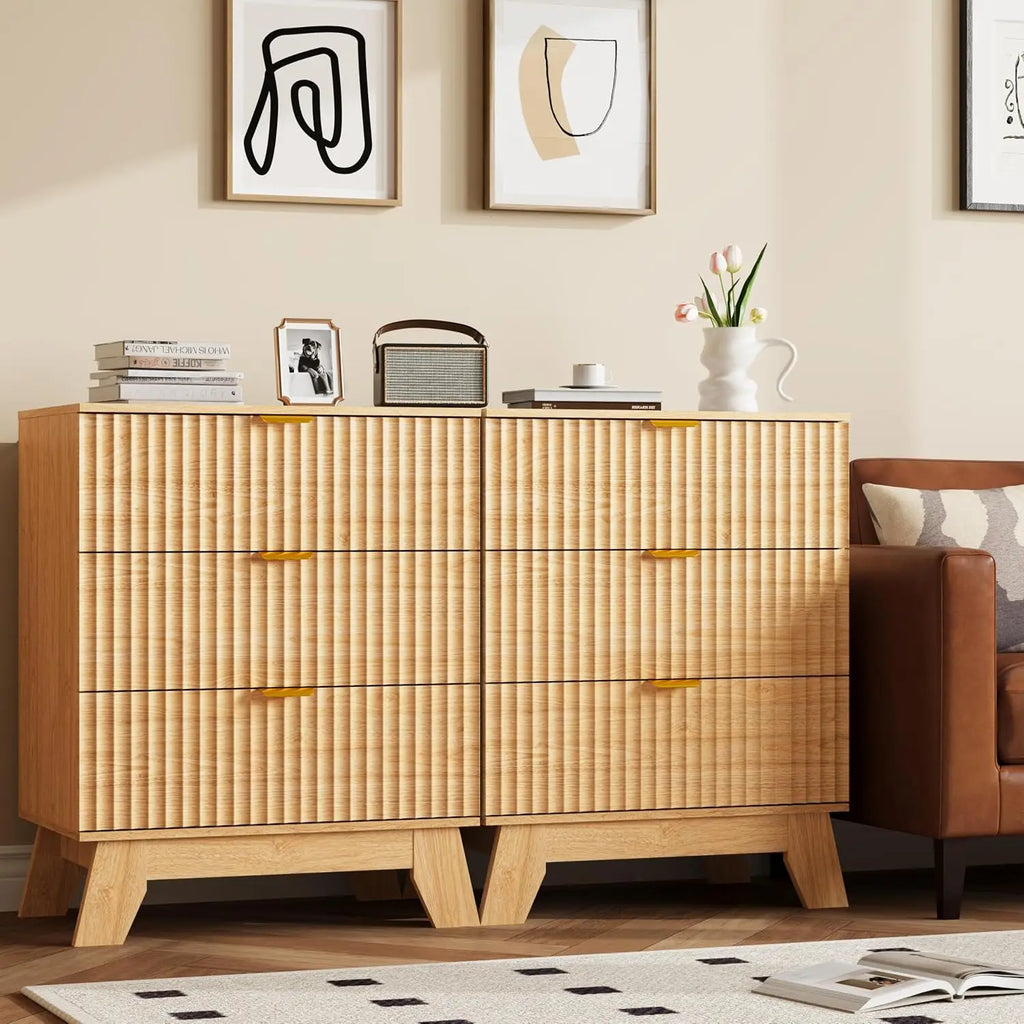 Fluted Nightstand Set