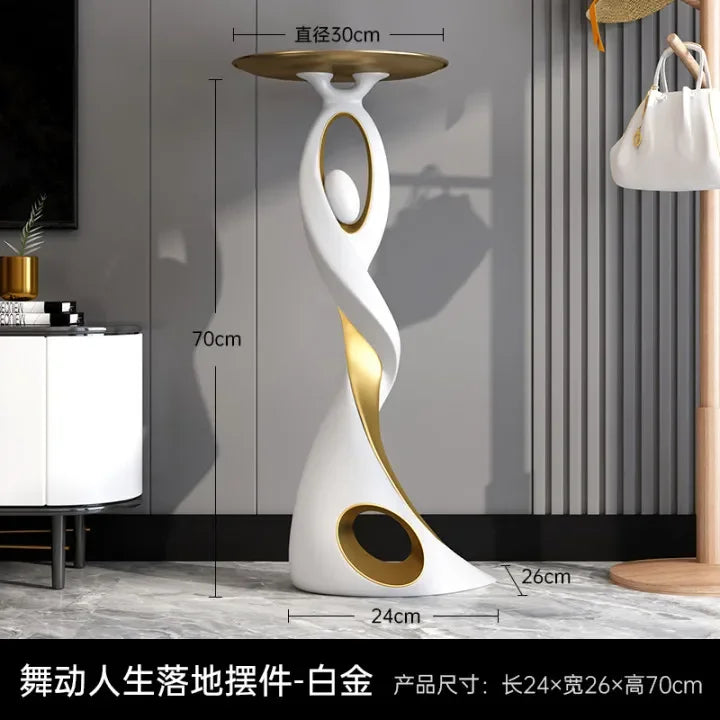 Abstract Sofa Side Table