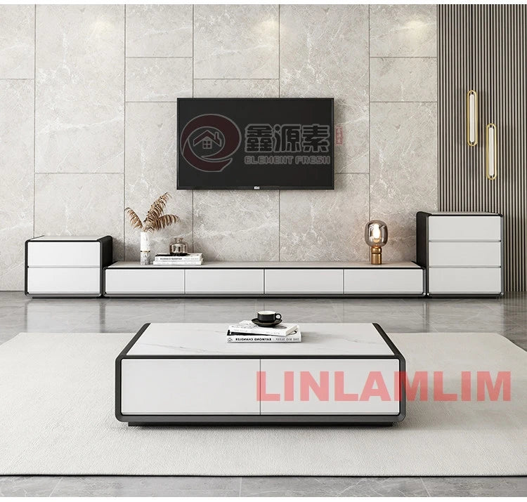 Modern White Living Room Furniture Set