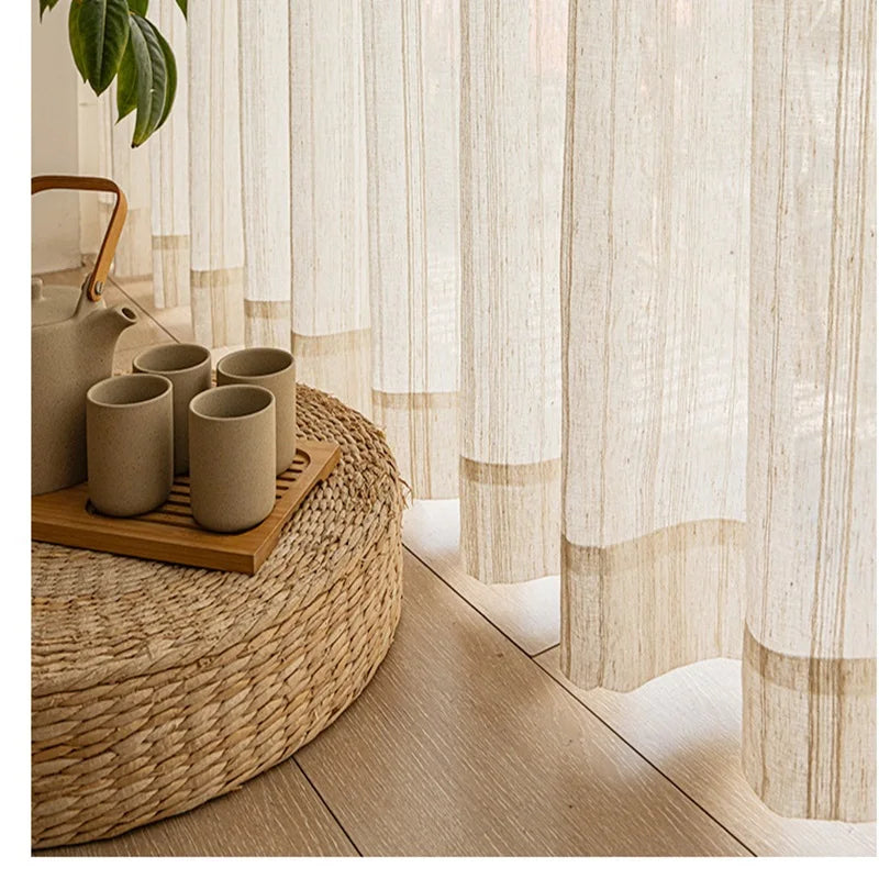 Japanese custom size Linear stripes curtains