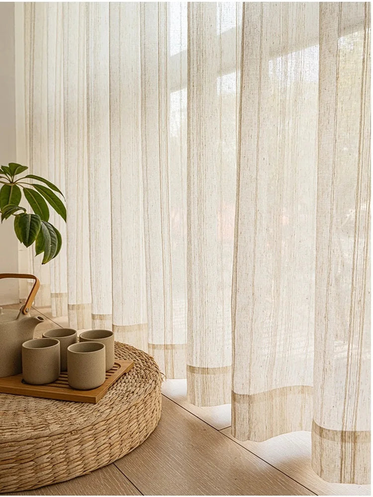 Japanese custom size Linear stripes curtains