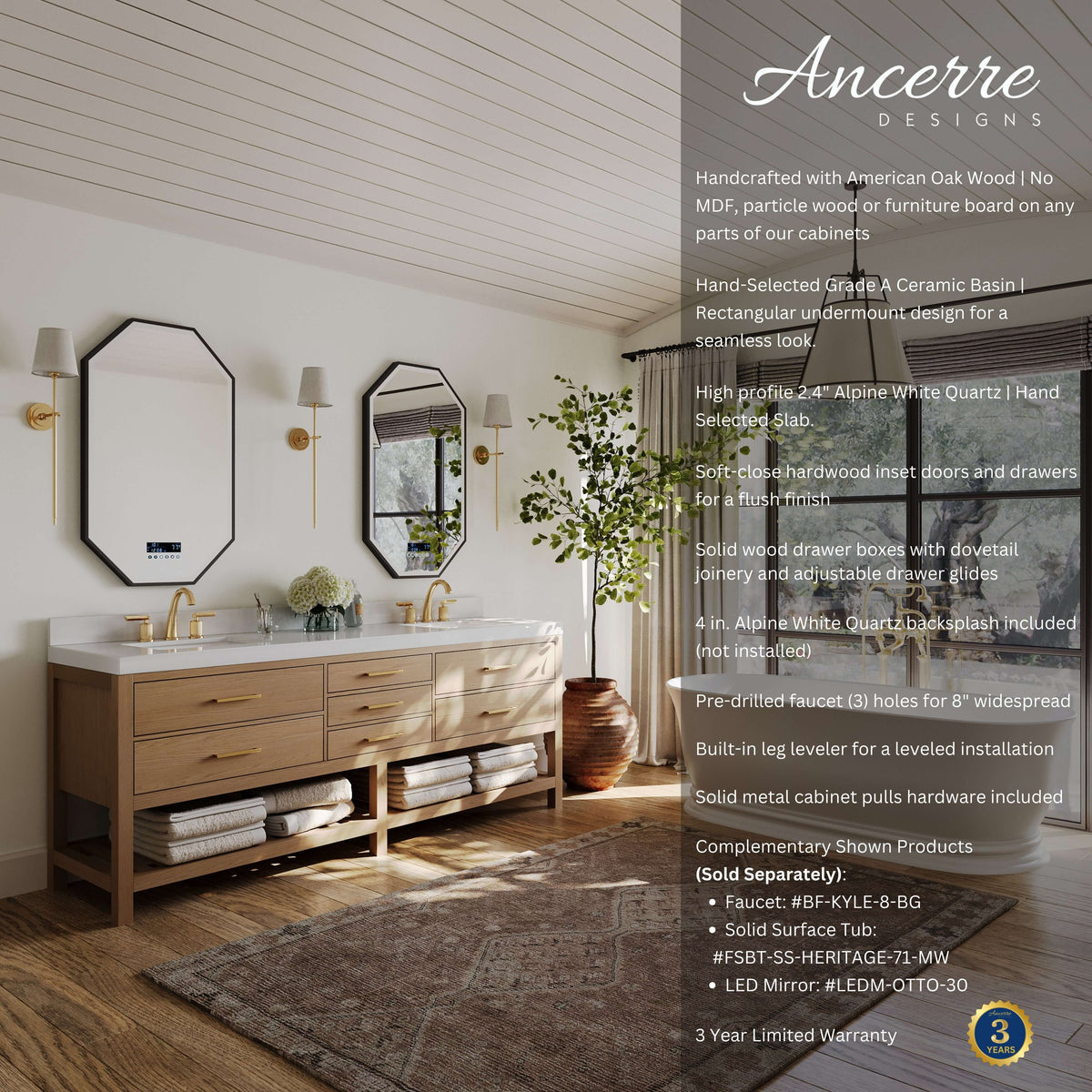 Elizabeth 84" Bath Vanity Set