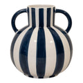 Deep Blue And White Statement Vase.