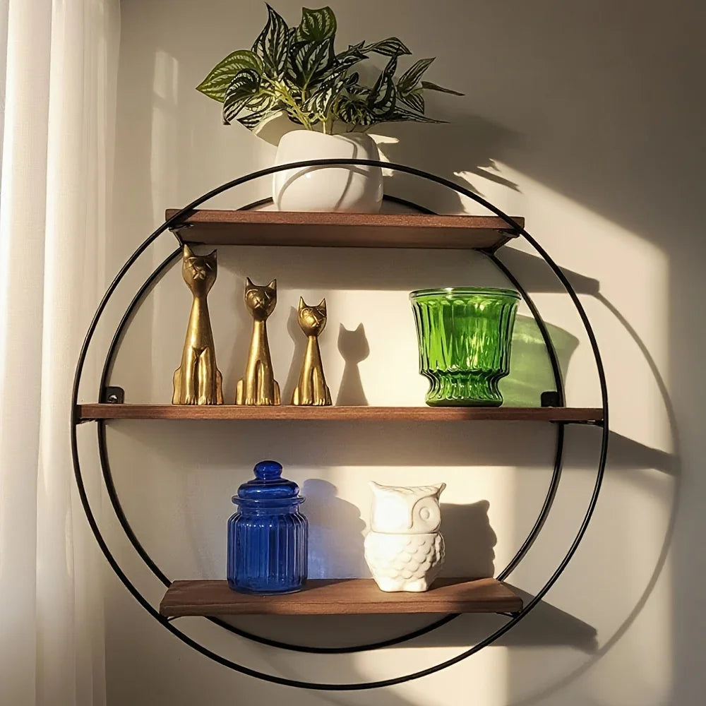 Wall Shelf - Floating Wood 3-Tier
