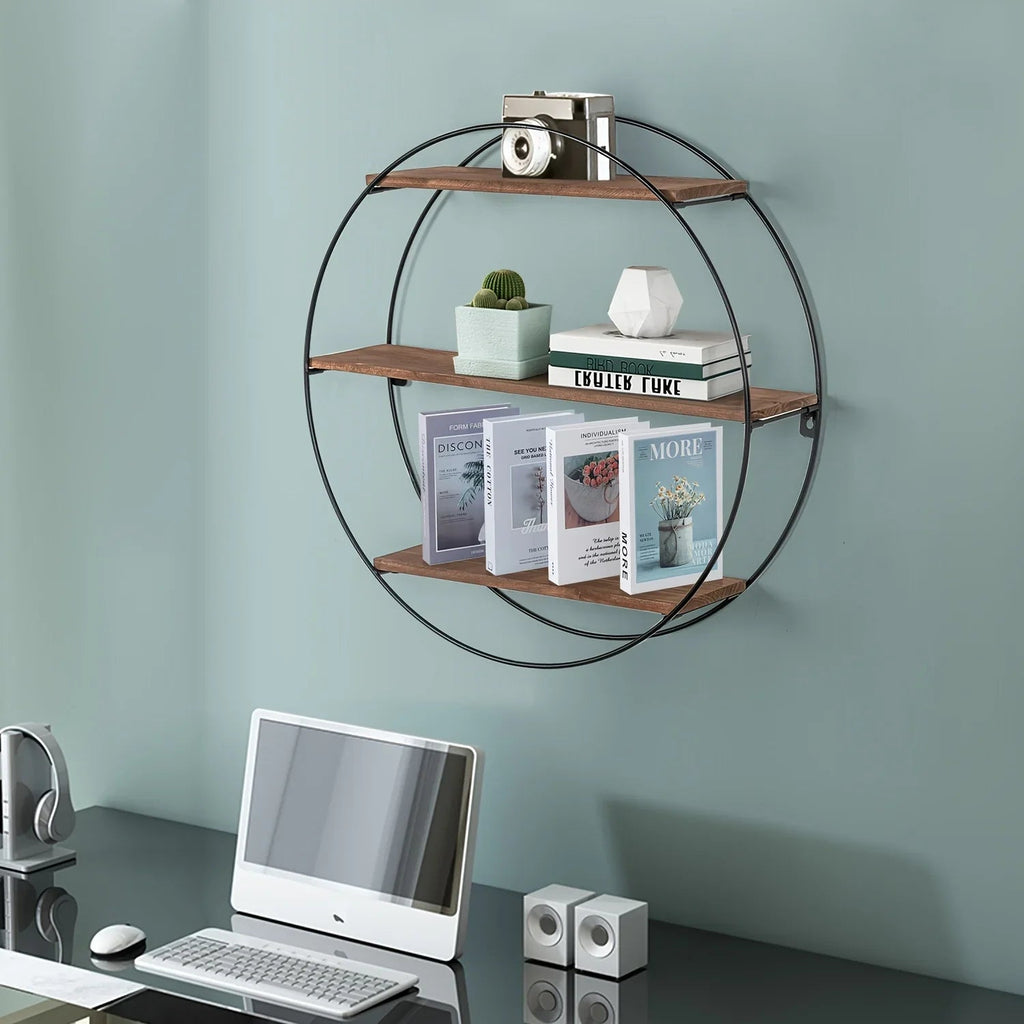 Wall Shelf - Floating Wood 3-Tier