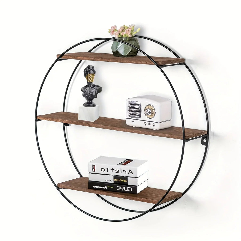 Wall Shelf - Floating Wood 3-Tier