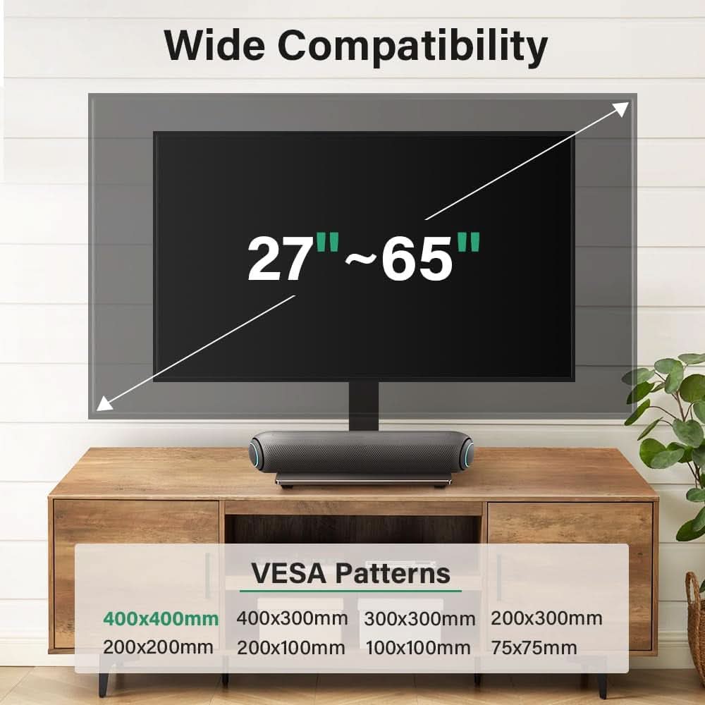 Universal Television Stand Glass Base 27 65