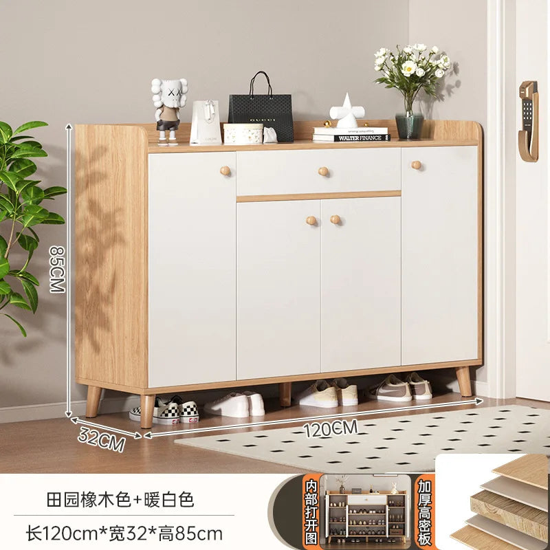 HYS solid wood shoe cabinet, entrance cabinet, new indoor locker at the entrance of the home
