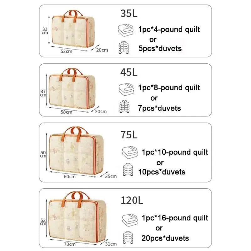 New Transparent Storage Bag Large Capacity Comforter Bag Waterproof Storage Comforter Storage Bag PVC Waterproof