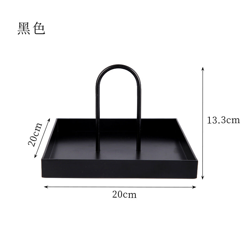 Nordic Modern Round Handle Tray for Storage and Decor