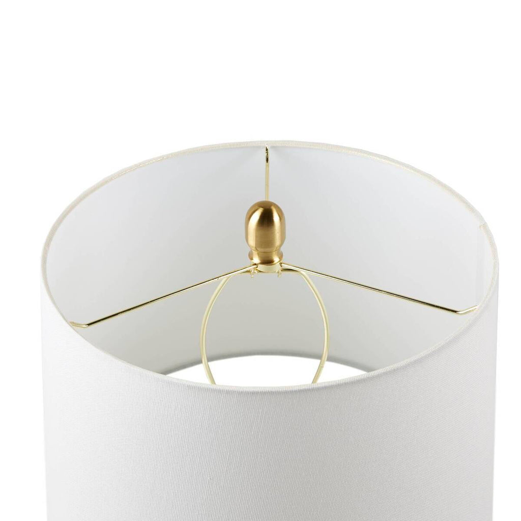 Faceted Green Glass Table Lamp