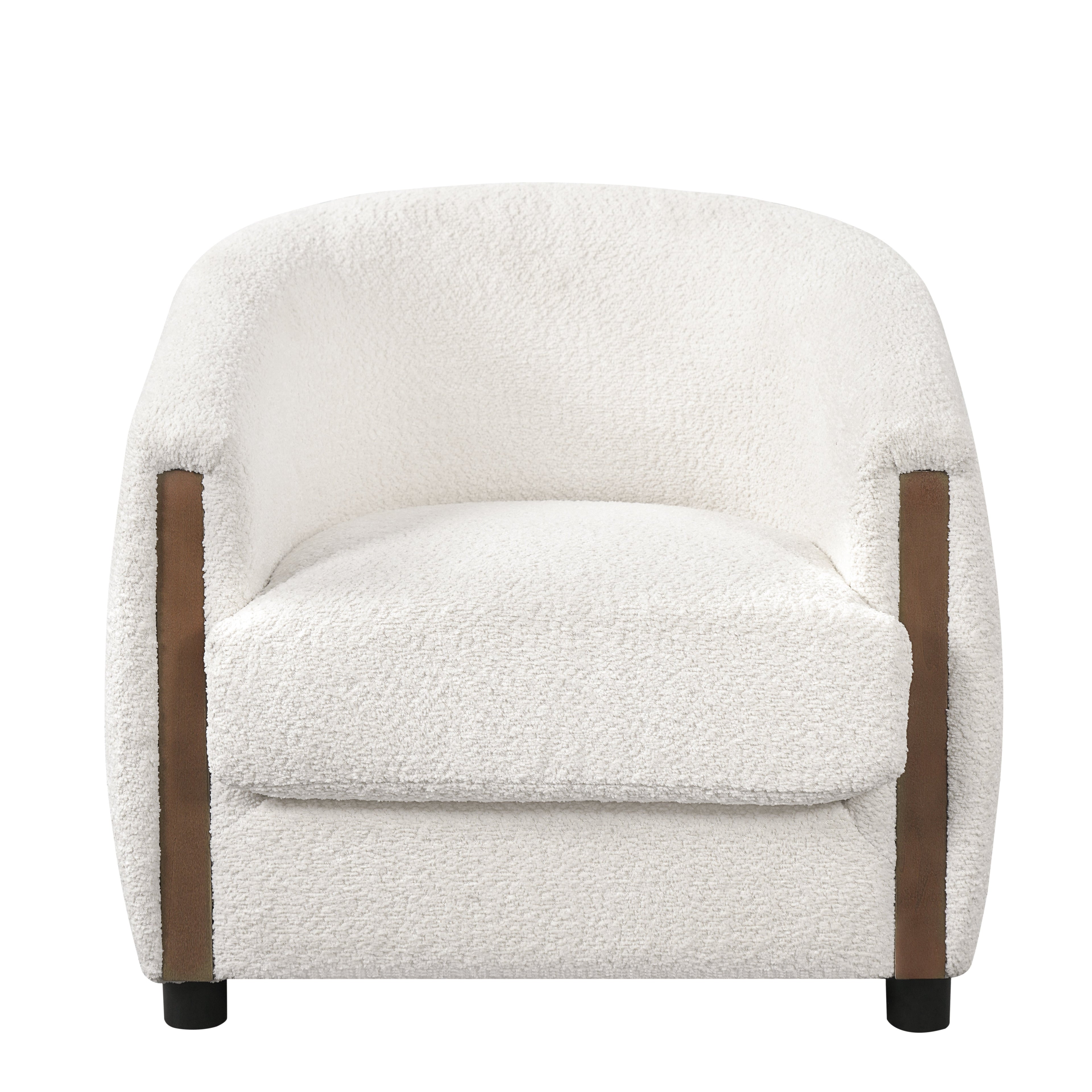 31.8" Modern Curved Barrel Accent Chair