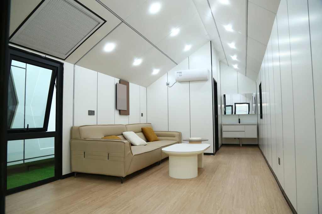 China House Mobile Container Prefabricated Homes Easy Transport Double Wing Folding Expandable Container House 20ft 40ft