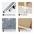 Heavy-duty Portable Wardrobe Clothes Closet Hanging Organization Metal Frame 4 Racks 4 Hanging Rods 4 Drawers Shoe Rack Bedroom
