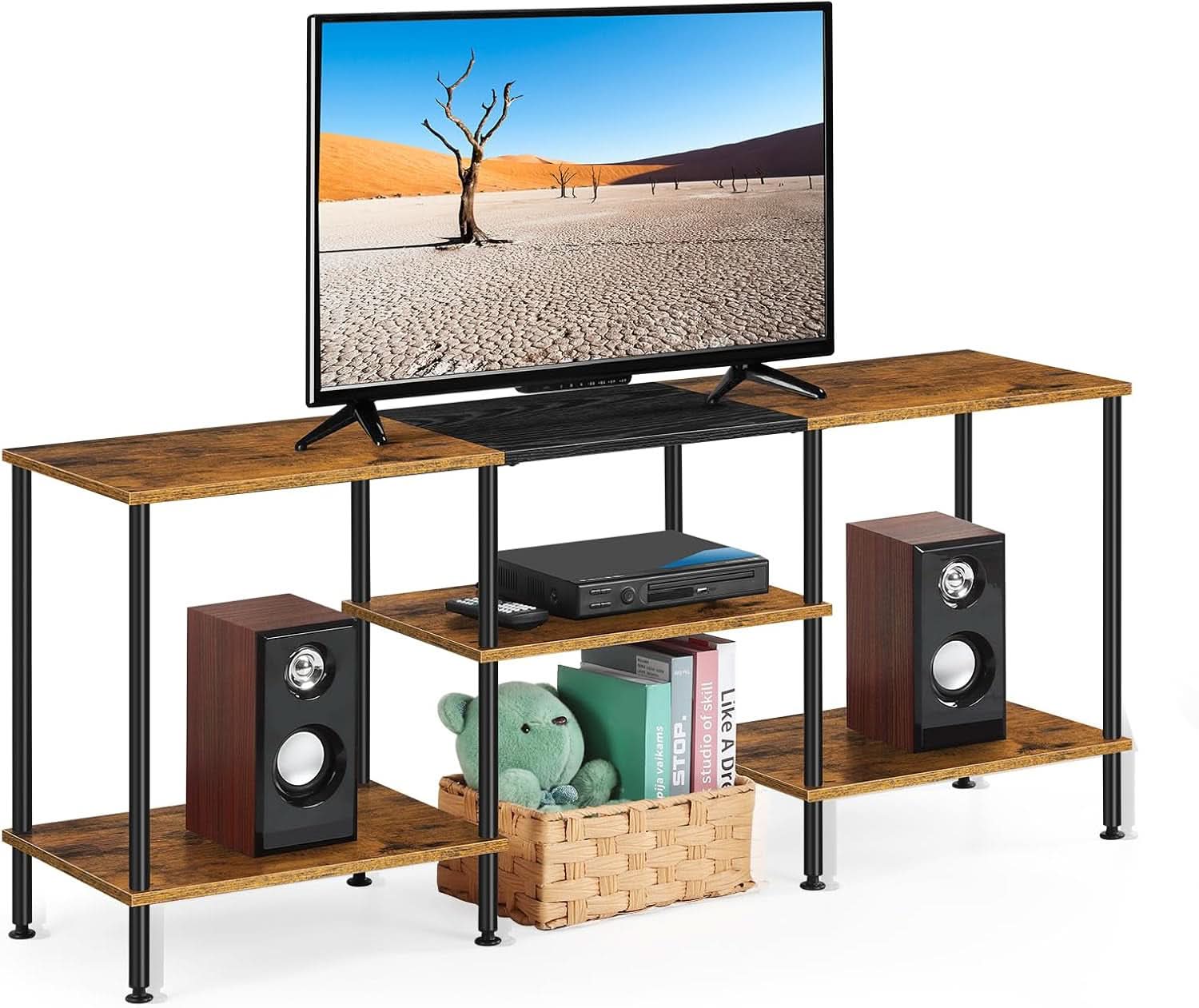 Brown 45 Inch Industrial Television Entertainment Center