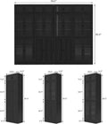 7 Tier Black Wooden Bookcase Bedroom Office Display