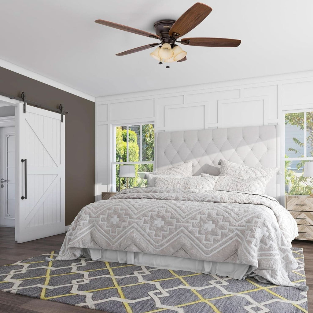 52-Inch Oil-Rubbed Bronze Ceiling Fan With LED Light