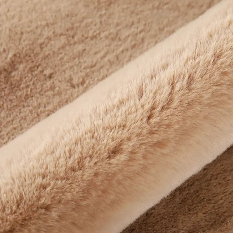 Animal Design Khaki Soft Bear Shaped Fluffy Rug
