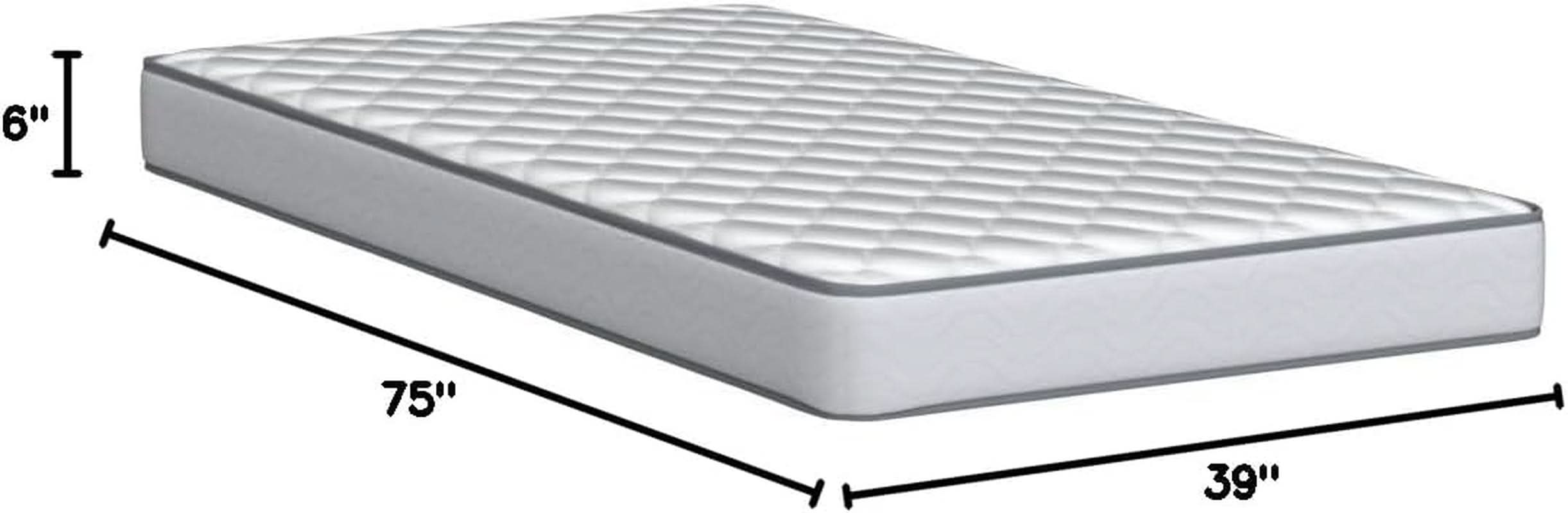 Twin Size Firm Mattress For Bedroom Sleep Comfort Daily