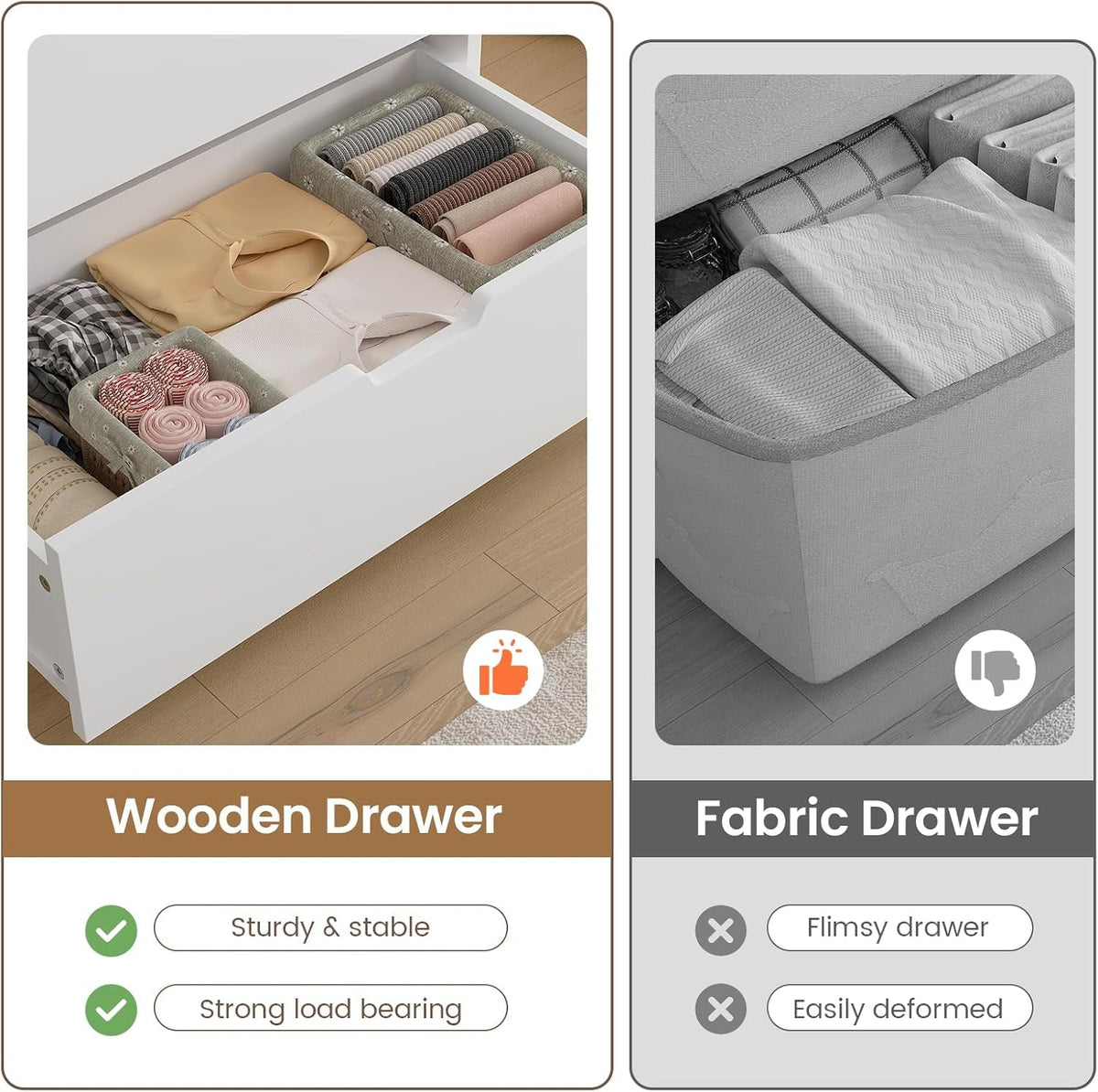 Elegant White Tall 7 Drawer Dresser Bedroom Organization