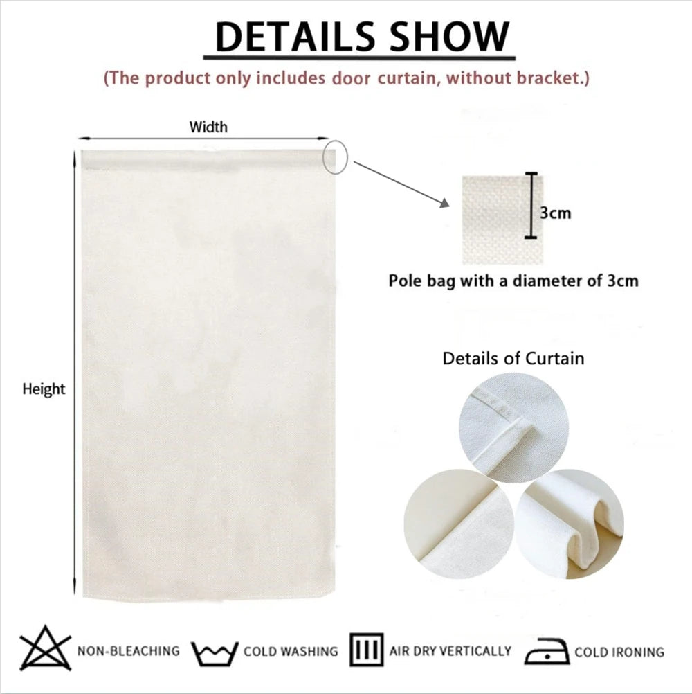 Winter curtain Cute Cat Door Curtain Chinese Traditional Festival Style Decorative Home Room Divider Single Piece Door Curtain