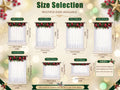 Xmas Sheer Window Curtain Xmas Ball Pine Branch Print Window Treatment Holiday Home Party Decor
