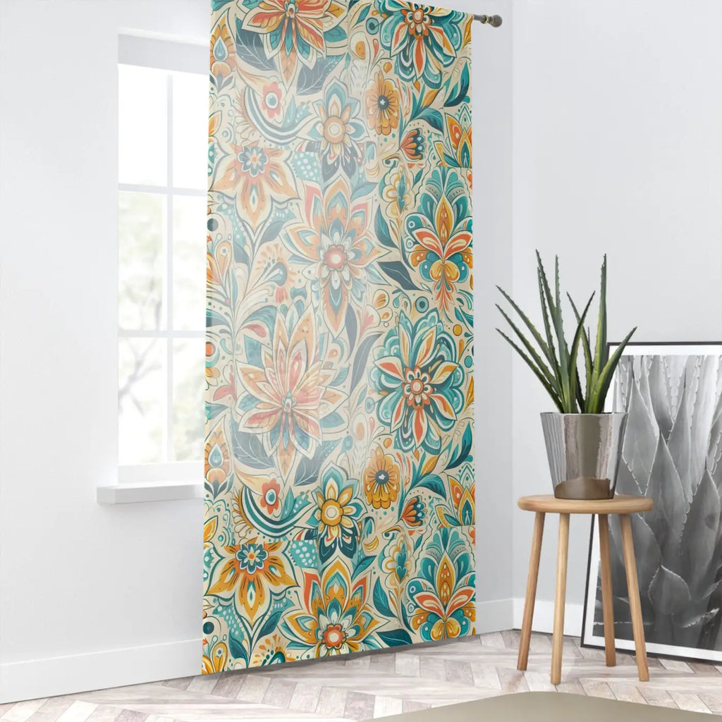 DipaliZ Floral Window Curtain Vibrant Home Decor Polyester