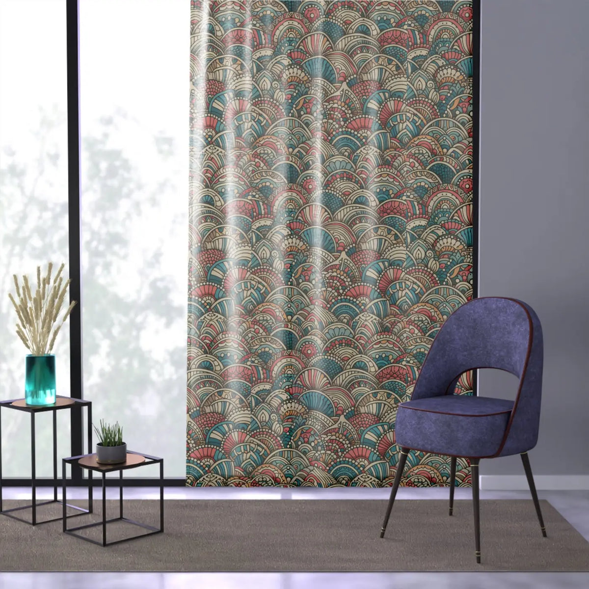 DipaliZ Pattern Window Curtain Cozy Home Decor Polyester