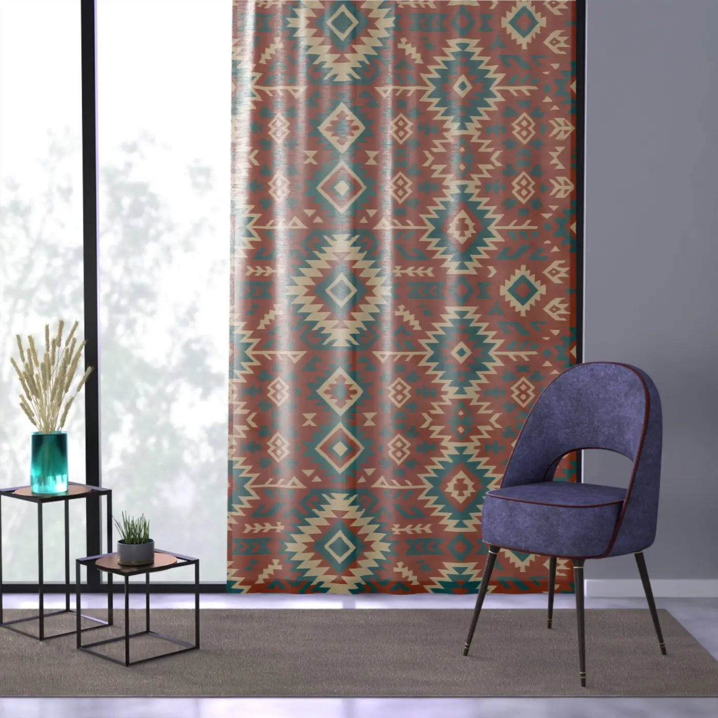 DipaliZ Tribal Print Drapes Boho Vibes Living Room Curtains