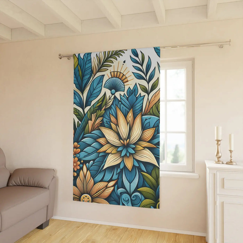 DipaliZ Vibrant Floral Curtains - Organic Cotton Decor