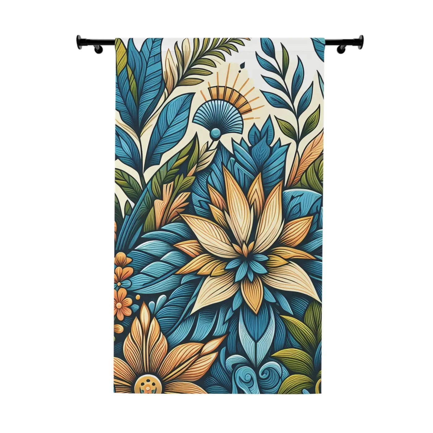 DipaliZ Vibrant Floral Curtains - Organic Cotton Decor