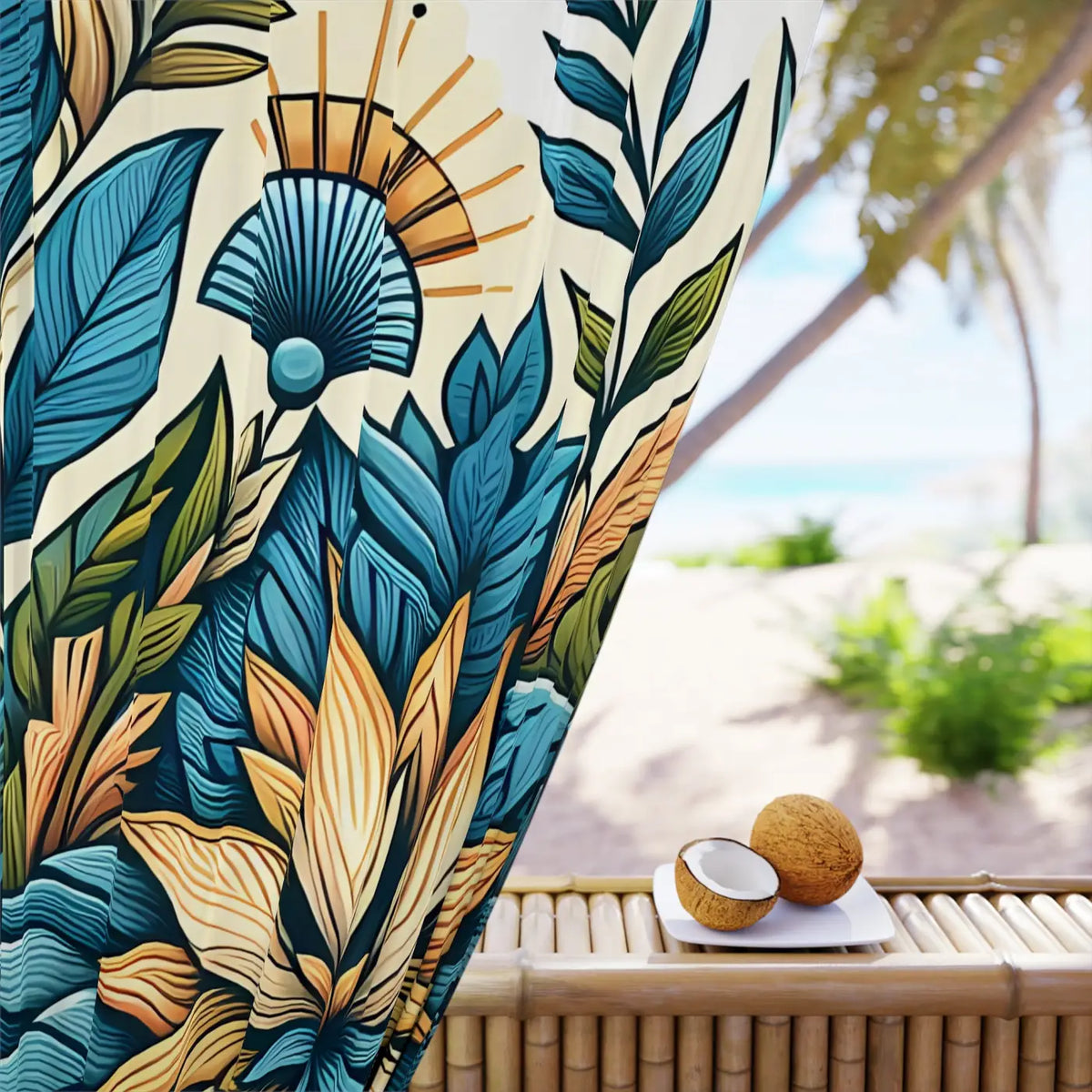 DipaliZ Vibrant Floral Curtains - Organic Cotton Decor