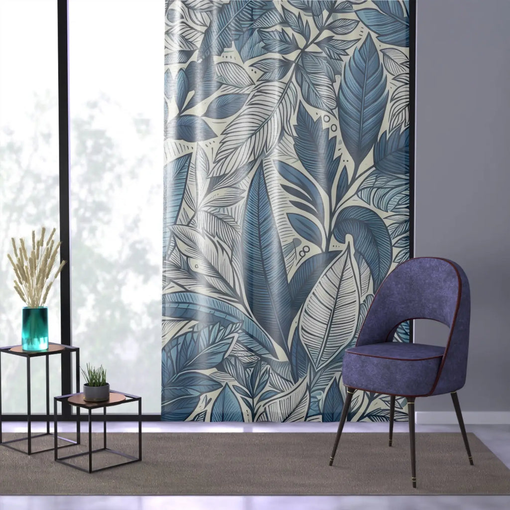 DipaliZ Foliage Curtains Modern Home Decor Polyester Case