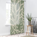 DipaliZ Botanical Window Curtain Green Leaf Drapes Polyester