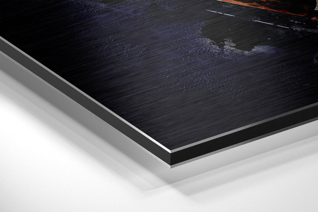 White Splash Purple 23 Jersey Back Brushed Aluminium Dibond Wall Art