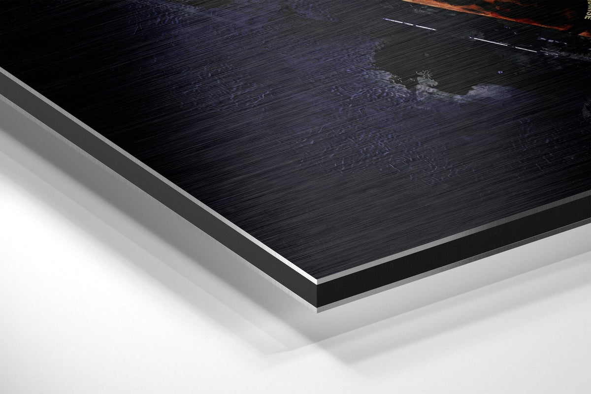 White Splash Purple 23 Jersey Back Brushed Aluminium Dibond Wall Art