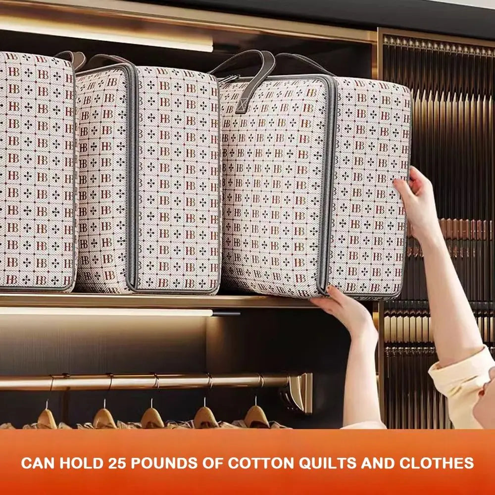 Extra Large Handle Clothes Storage Bag Organizer with Reinforced Handle for Blanket Comforters Bed Sheets Pillows Toy