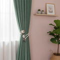2Pcs  Cute Cartoon Bear and Flower Curtain Tiebacks, Knitted Soft Curtain Ties, Girlish Heart Home Decor Curtain Ropes