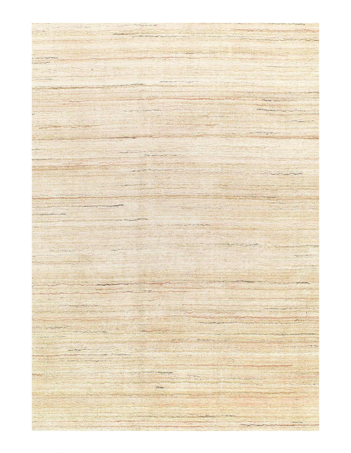 Canvello Beige color Hand knotted Modern Gabbeh Rug - 8'5" X 9'8"