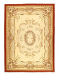 Canvello Beige Fine Hand Knotted Abusson Rug - 8'11'' X 12'1''