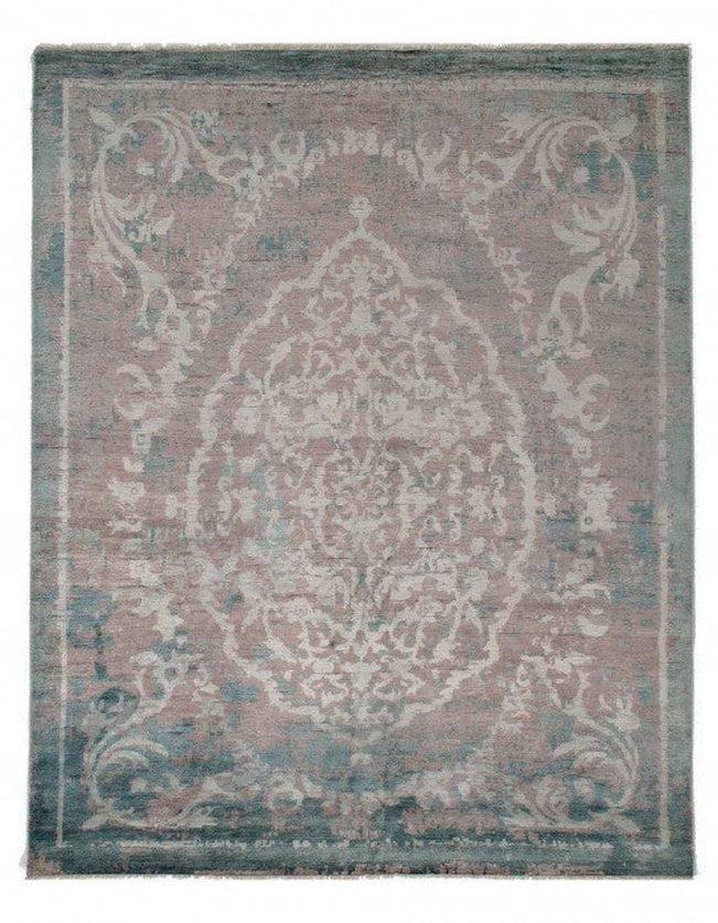 Canvello Light Blue Modern Bamboo Silk 8' x 10'